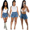 2026 Summer Factory Direct Women Clothes Fashion Low-waisted Zipper Multi-pocket Straight Leg Pants Women's Denim Jeans Shorts