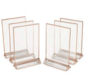 Modern  Perspex Calligraphy Table Numbers Hexagon Acrylic Table Number Signs With Stands Clear Acrylic Wedding Table Numbers