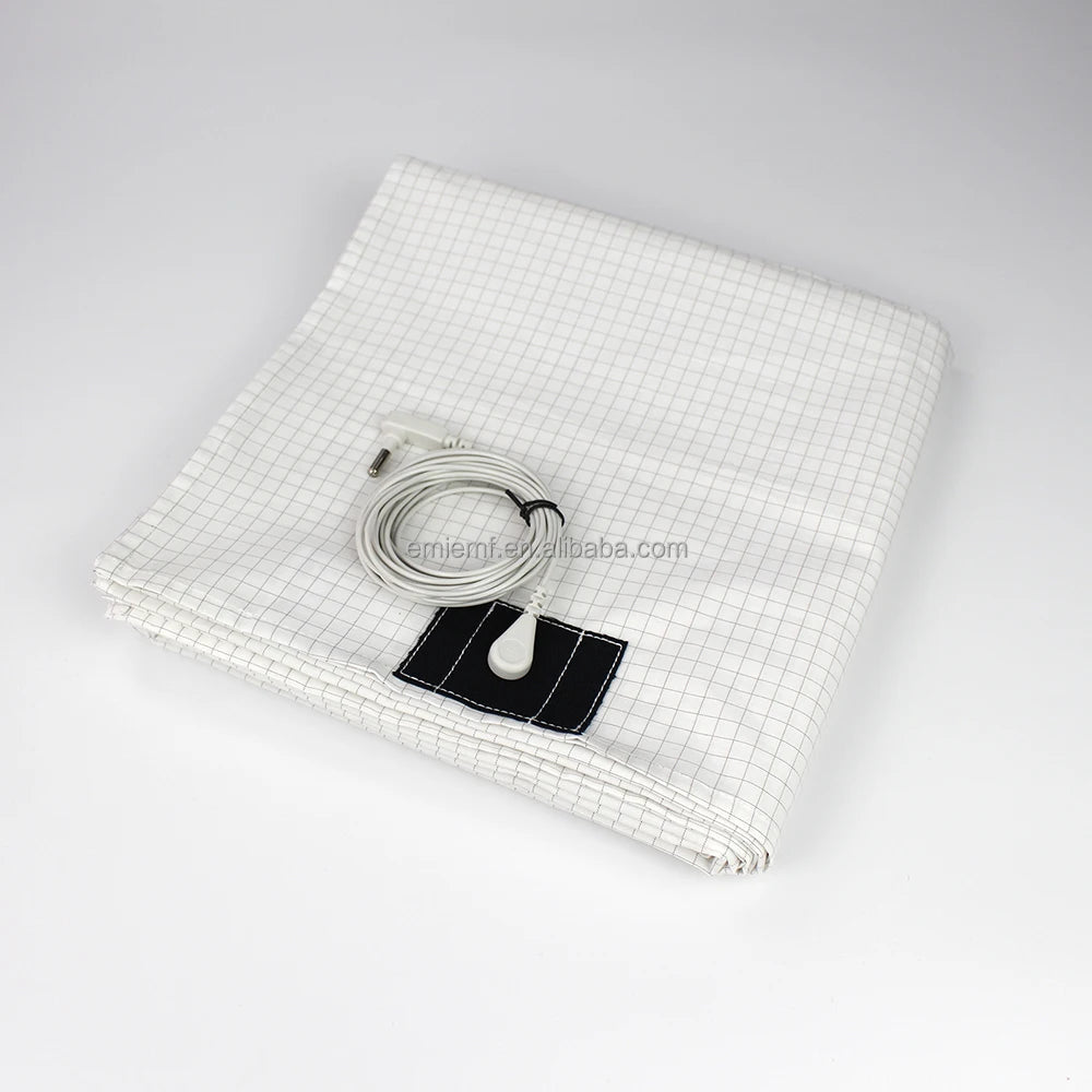 Grounding Flat Sheet 90% Organic Cotton 10% Pure Silver Organic Improved Sleep Earth Connecting Bedding 400TC Plant Pattern