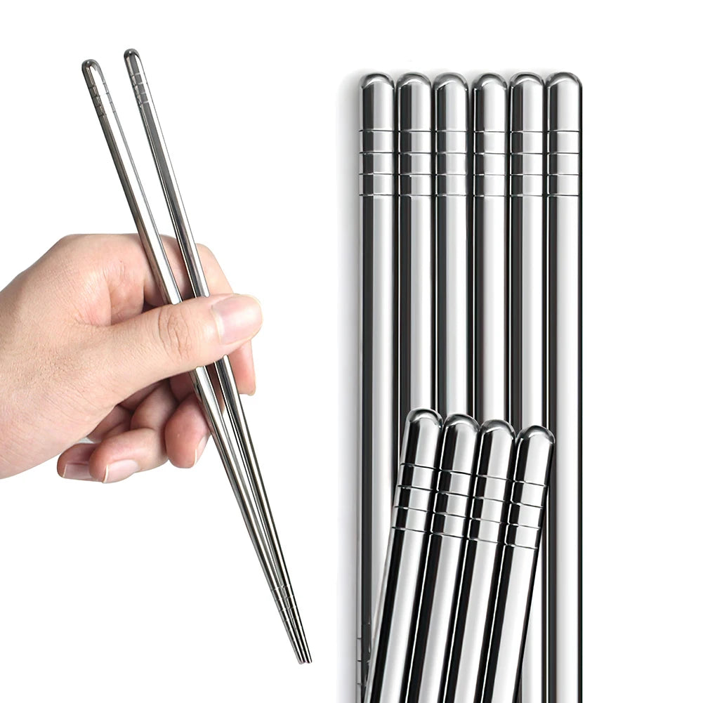 Dishwasher Safe Japanese Metal Chopsticks18/8 Stainless Steel Asian Chop Sticks