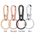 Custom Logo Metal Zinc Alloy Carabiner Keychain Fashionable Silk Screen and UV Printed Gift Keychain