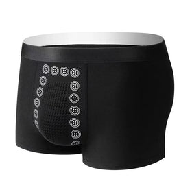 Men Underwear Massage Anion Polyester Mid-waist Oversize Boxers