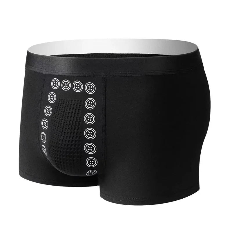 Men Underwear Massage Anion Polyester Mid-waist Oversize Boxers