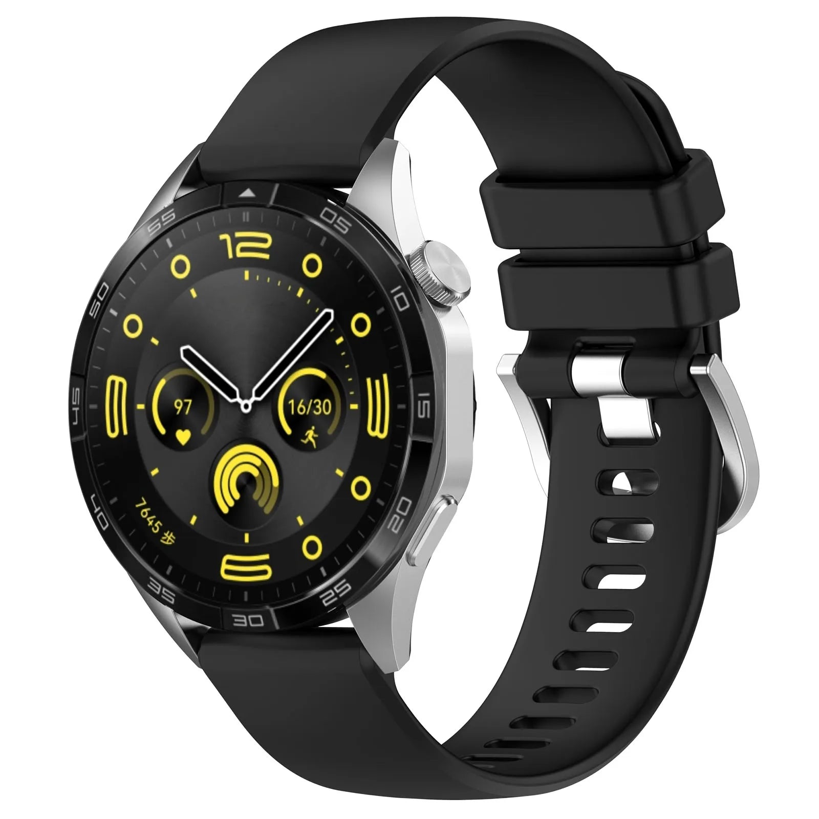 Eraysun Colorful Liquid Silicone Strap Steel Buckle Soft Rubber Waterproof Fashion Smart Watch Band for Huawei GT 4 18mm 22mm