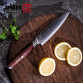 Amber Full Tang Rose Wood Handle 3.5 Inch Kitchen Paring Knives VG10 Damascus Utility Fruit Carving Knife Kitchen