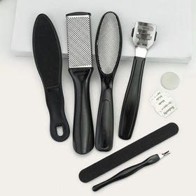 6pcs Foot File Callu Remover Nail File Set Plier Pedicure Remover Scrubber Set Kit Rasp Feet Exfoliating for Beauty Foot Care