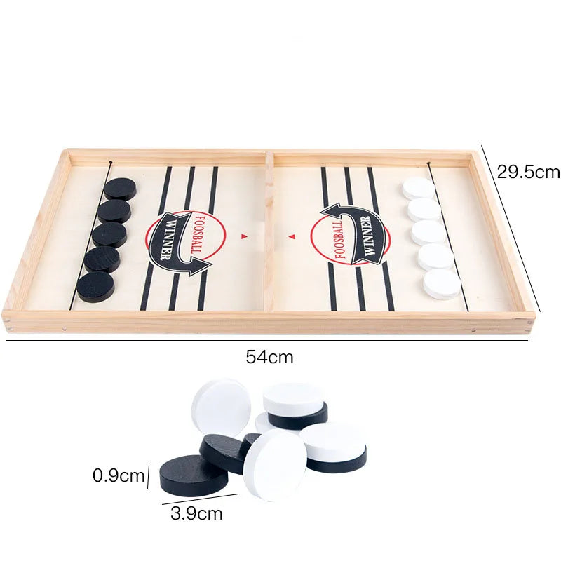 Two-Player Wooden Bouncy Chess Creative Cross-Border Board Puzzle Interactive Tabletop Game for Parents Kids Bumping Chess Toy