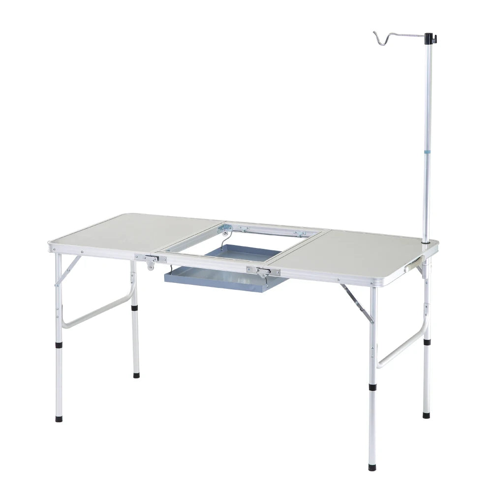 Modern Aluminum Folding Table Portable Outdoor Furniture for Multi-Purpose for Villa Camping BBQ Picnic Tea Stall Equipment Set