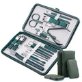 7/10/12/18pcs Stainless Steel Nail Clipper Set Travel Grooming Set Manicure Pedicure Green Nails Cutter Kits