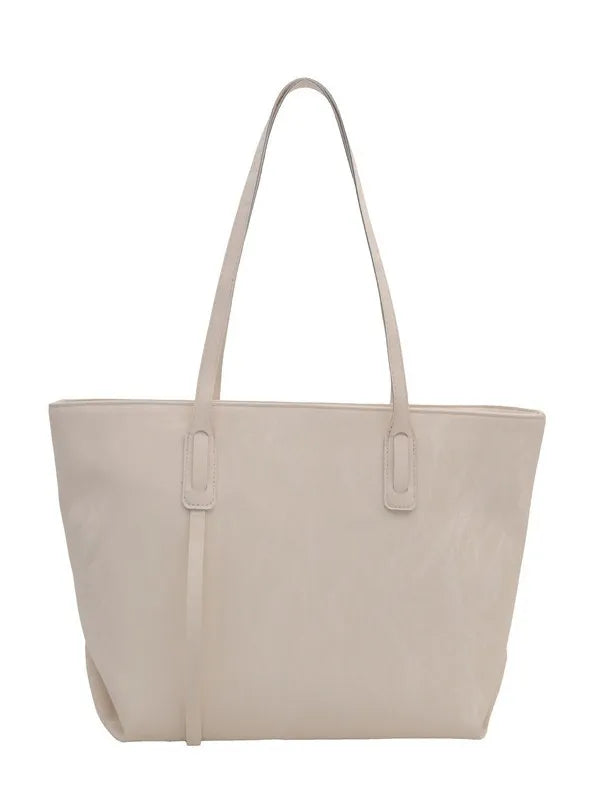 Wholesale 2025 Retro Simple Women's Shoulder Tote Bag Large Capacity Autumn Underarm Zipper Closure PU Single Pearl Embroidery