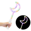 18" Moon Shape Neon LED Light-Up Stick-Durable PVC & ABS Romance Theme Gift for Party Concert Wedding Decor