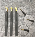 Rose Gold Volume Eye Lash Tweezer and Stainless Steel Tweezers Lash Applicator Eyelash Tweezers Private Label