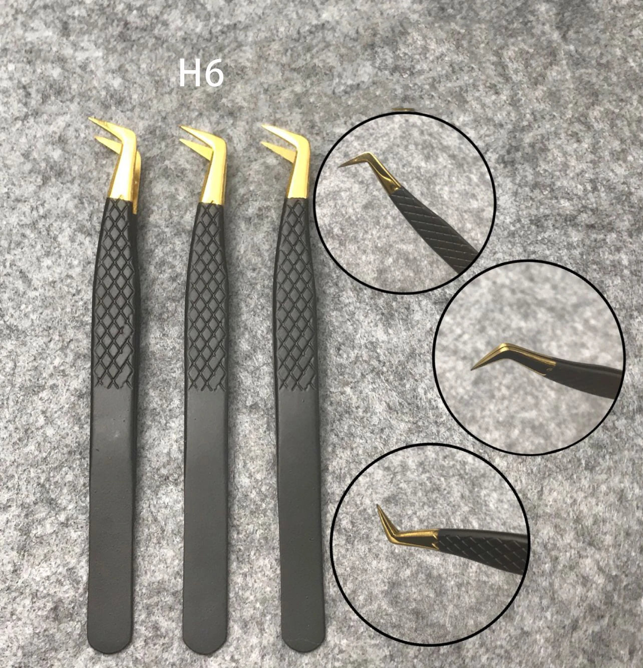 Rose Gold Volume Eye Lash Tweezer and Stainless Steel Tweezers Lash Applicator Eyelash Tweezers Private Label