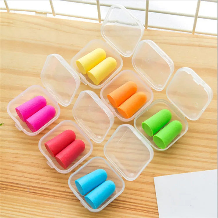 Comfortable and Soft Sponge Earplugs 35.5db Noise Reduction Anti-Snoring Device for Sleep