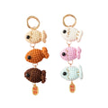 Handmade Plushie Amigurumi Doll Crochet Animal Keychain Toys Crochet Knitted Feng Shui Fortune Good Luck Fish Keychains Amulet