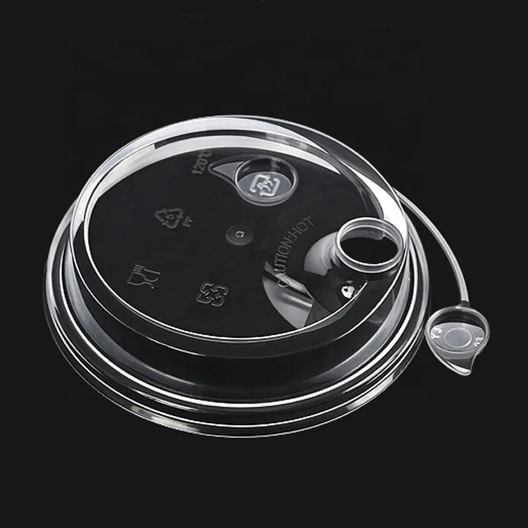 Stopper Linked Injection Disposable Lids Plastic Bubble Cup Lids Watertight Food Grade PP Material