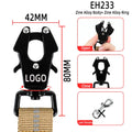 EH233 Custom Zinc Alloy Steel Frog Swivel Carabiner 15/20/25/38MM Dog Pet Carabiner Hook for Mining