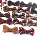 Adjustable Polyester Bowtie for Men Classic Striped Cravat for Wedding Parties Fashionable Gentleman's Knot Bowties