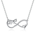 925 Sterling Silver Infinity Animal Kitty Cat Pendant Woman Pendant Minimal Chain and Pendant Necklace