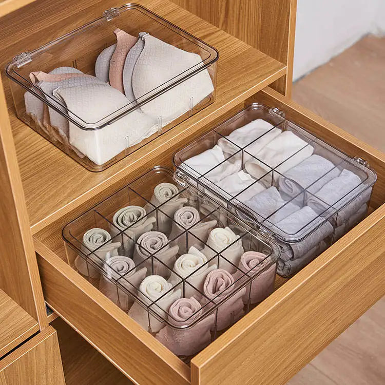 Hot Selling Household Storage Boxes for Wardrobe Drawer Storage Plastic Box Organizer Storage Boxes
