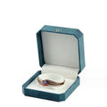 Customize logo Iron Ring Box Bracelet Packaging Box Luxury Bracelet  PU Leather Jewelry Bracelet  Box