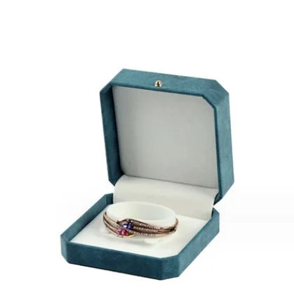 Customize logo Iron Ring Box Bracelet Packaging Box Luxury Bracelet  PU Leather Jewelry Bracelet  Box