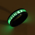 Wholesale Easter Gift Luminous Christian Jewelry Religious Jesus Ring Ornaments
