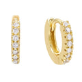 New Arrivals 925 Sterling Silver 18k Gold Hoops Diamond Cz Women Huggie Earrings