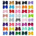 HZO-23092 8 Inch Girls Kids Boutique Solid Color Grosgrain Ribbon Large Bow Hair Clip Alligator Clip Hair Bow With Clip