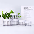 High Quality Luxury Cosmetic Container 30ml 50ml 80ml 100ml 120ml Thick Wall Hard PET clear Plastic Jar
