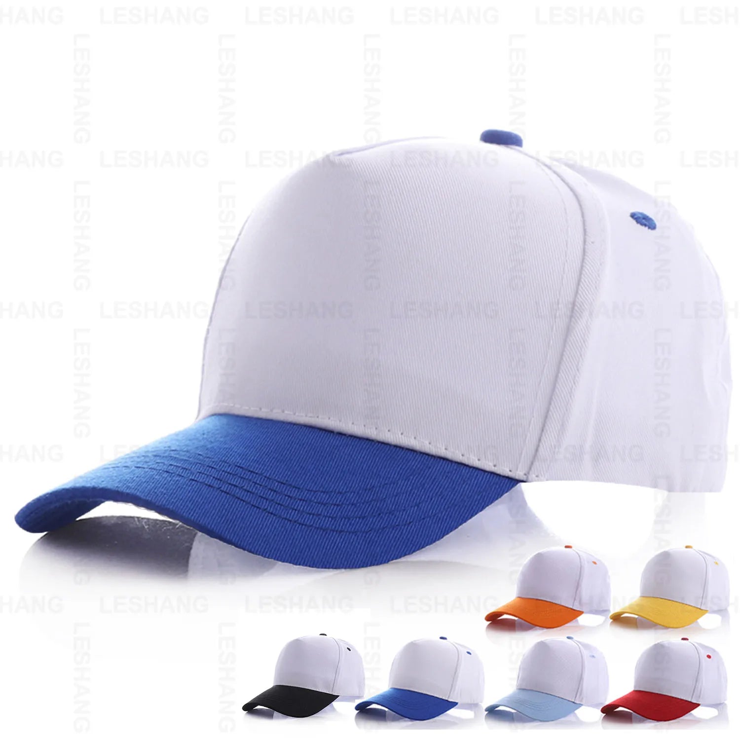 High Quality Curved Brim Hip Hop 2 Two Tone Children Sports HatsCustom 5 Panel Black Cotton Embroidery Patch Logo Baseball Caps
