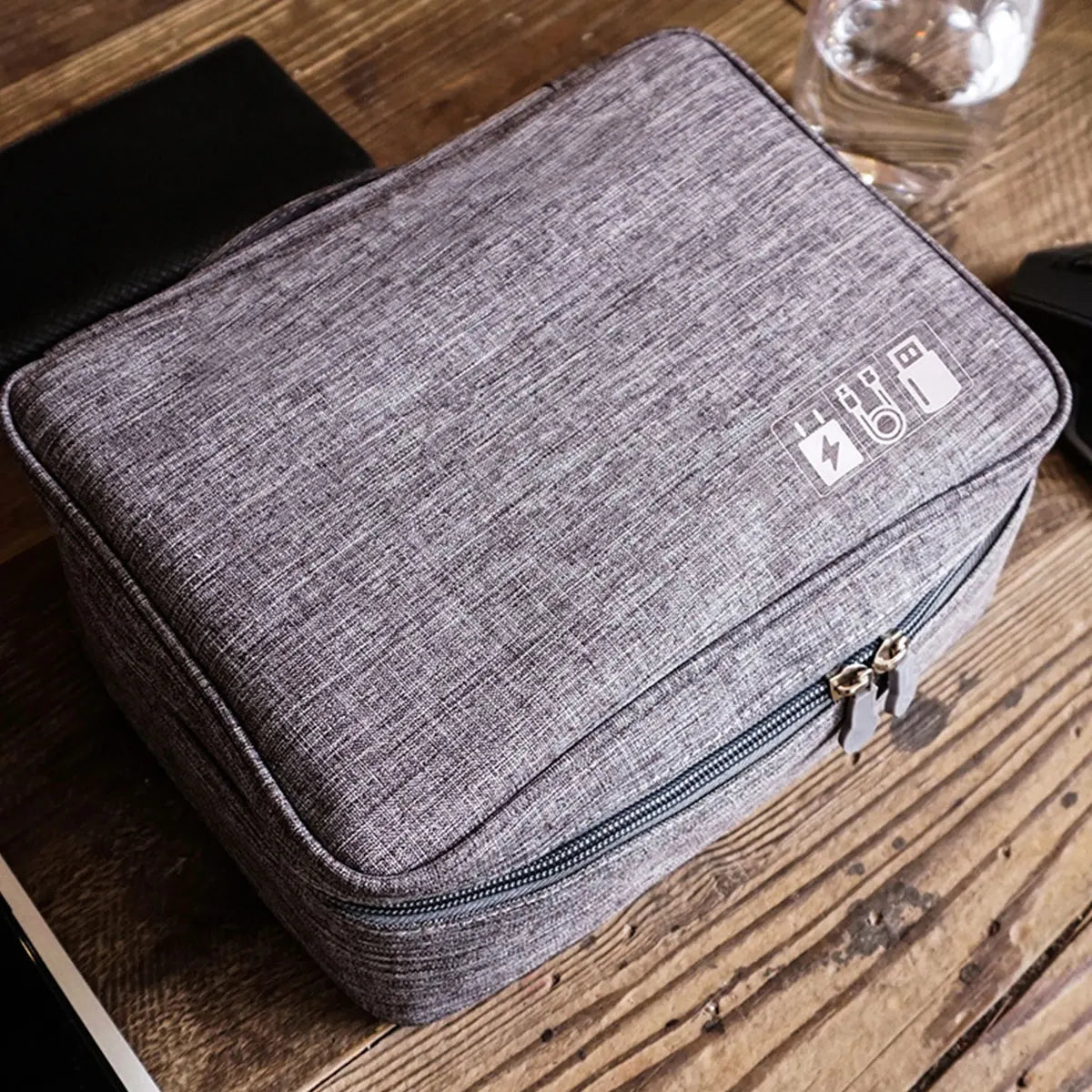 GAODA Customized Logo Portable Zipper Travel Gadget Digital Accessories Storage Cable Organizer Bag Shockproof Dustproof Water