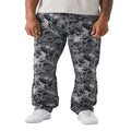 KY All Over Silk Screen Printing Floral Print 100%cotton Fabric Flowy Pants Trousers for Men Fabric Straight Leg Pants