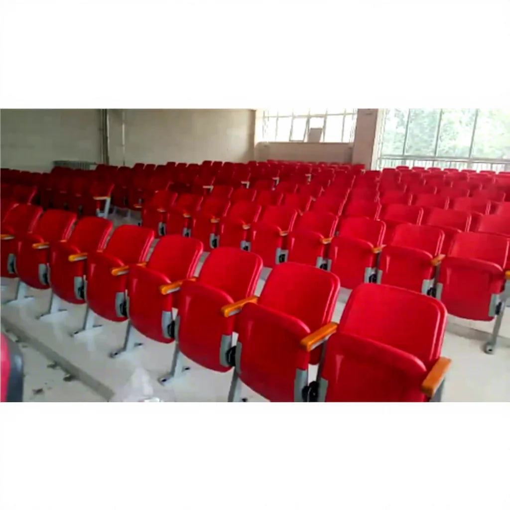 Classic Sports Tribune Wooden Bench Retractable Telescopic Seating System Rail Grandstand Portable Stadium Seats
