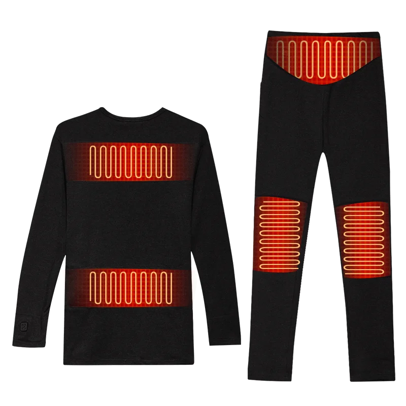 Custom Winter Thermal Underwear Men Women Quick Drying Rechargeable Battery Heated Breathable Cotton Plus Size Warm Plus Size