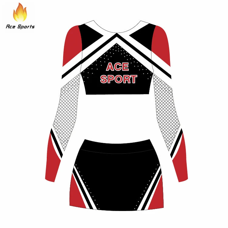 Ace Sports Design Your Own Rhinestone Cheer Outfit Custom Cheerleading Dance Uniform Cheerleader Costume