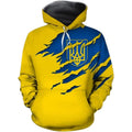 Fitspi Wholesale Custom Country Ukraine Flag Yellow Blue 3d All Over Printed Unisex Classic Hoodie Sweatshirt Pullover