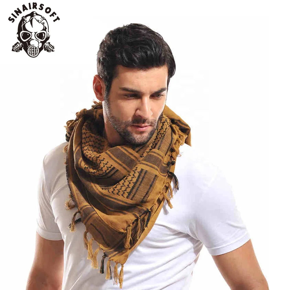 Hunting Shemagh Thicken Muslim Hijab Multifunction Tactical Scarf Shawl Arabic Keffiyeh Scarves