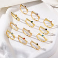 2025 Trendy Zircon Ring Hip Hop Style Copper Jewelry Fashionable Statement Ring Design for Stylish Accessories Wholesale