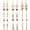 Wholesale Huggie Long Zircon Earring Brass Drop Copper Earing Jewelry Women 18k Gold Plated Earrings Aretes Colgantes Para Mujer