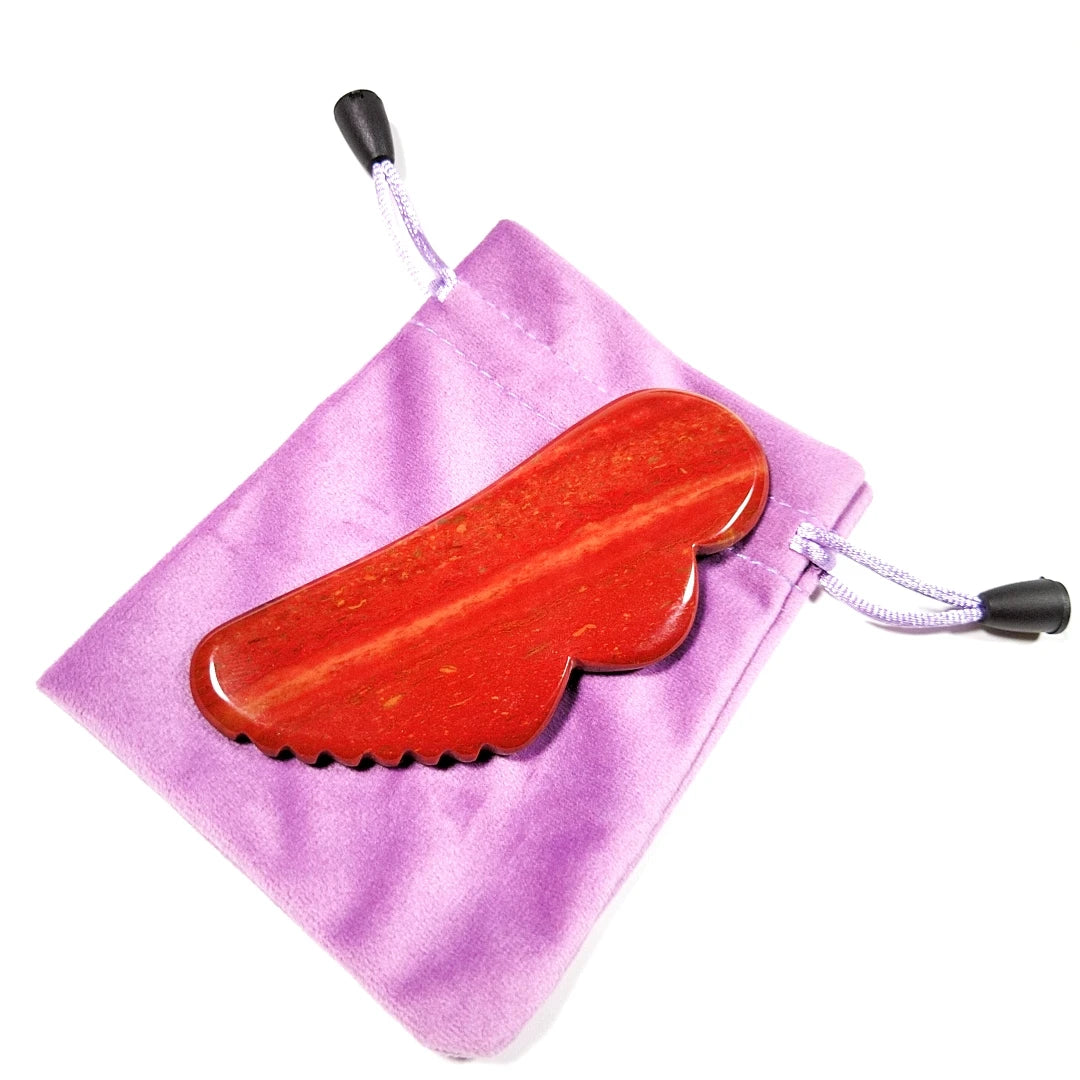 DIY Good Souvenir Stone Gem Guasha Board Jagged Mookaite jasper Guastone Beauty Equipment for Face