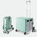 Wholesale Mini Cheap Foldable Hand Luggage Cart Carritos De Compras Seat 6 Wheels Climbing Plastic Folding Shopping Cart Trolley