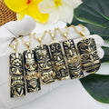 Vintage Hawaiian Tiki Lucky Charm Necklace 14K Gold Plated Maori Boho Strength Amulet Jewelry Wholesale