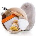 Wholesale Restaurant Serving 9 Inch Indonesia Rattan Woven Round Oval  Banneton Bread Proofing Basket Set with Linen Cover