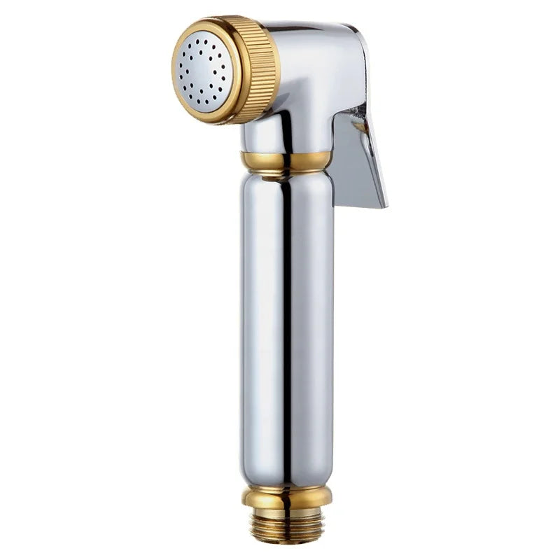 Hot Sale Brass Portable Handheld Bidet Sprayer for Toilet Muslim Shower Set Gold Bathroom