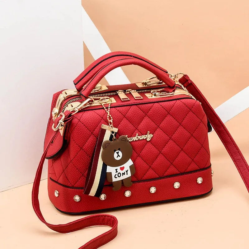 Women Shoulder Bag PU Leather Fashion Design Female Square Mini Bag Handbag Crossbody Bags
