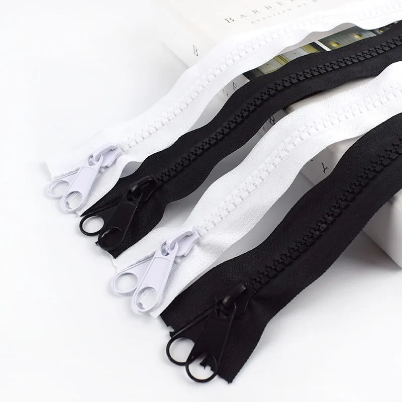 For ZA211 10# 100-500cm Resin Zippers Auto Lock Double Side Slider Open-End for Garment Home Textile Shoes & Bags