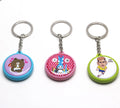 25/32/37mm Colored Button Badge Keychain Double Sided DIY Button Key Chain Material for Home Decoration