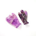 Huiying Hand Carved 1.5 Inch Amethyst Angel Stone Sculpture Decorative Angel Crafts