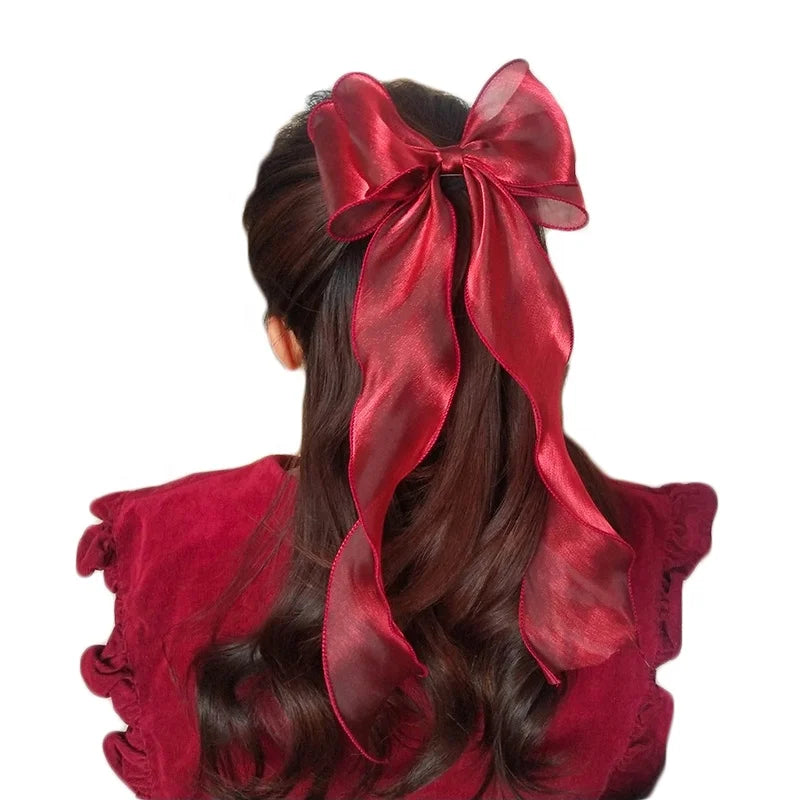 MIO New Style Big Bow Hair Clip Fashion Gauze Ribbon Hair Accessories Colorful Girls Hairpin Hair Barrette
